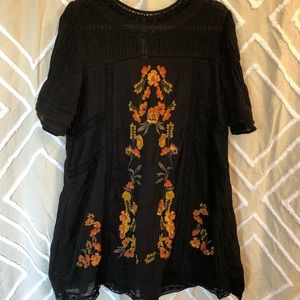 Free People embroidered mini dress